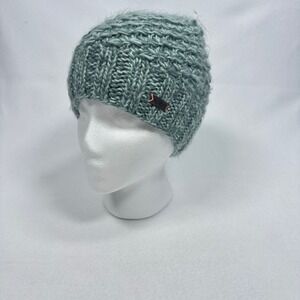 Adidas Knitted Beanie Hat Aqua Blue Teal Soft‎ Warm Cozy Textured Snow Winter